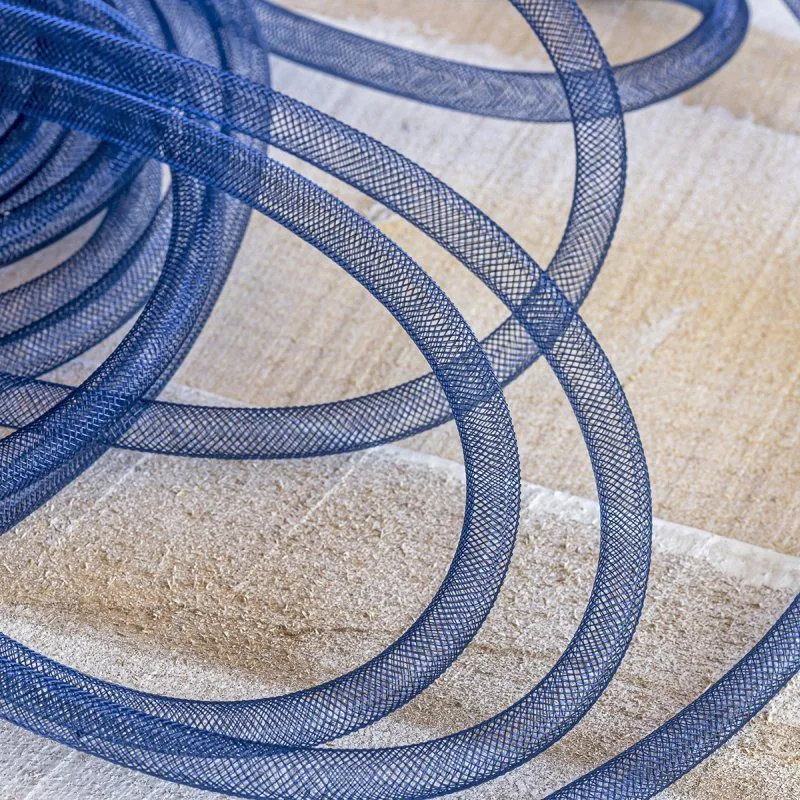 ювелирная сетка, пластик, цвет темно-синий, диаметр 8 мм