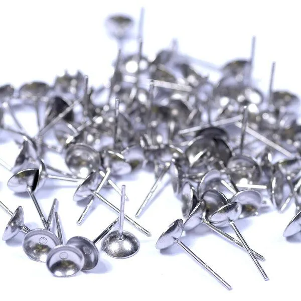 пуссеты "стил", сталь гипоаллергенная, 14х6 мм