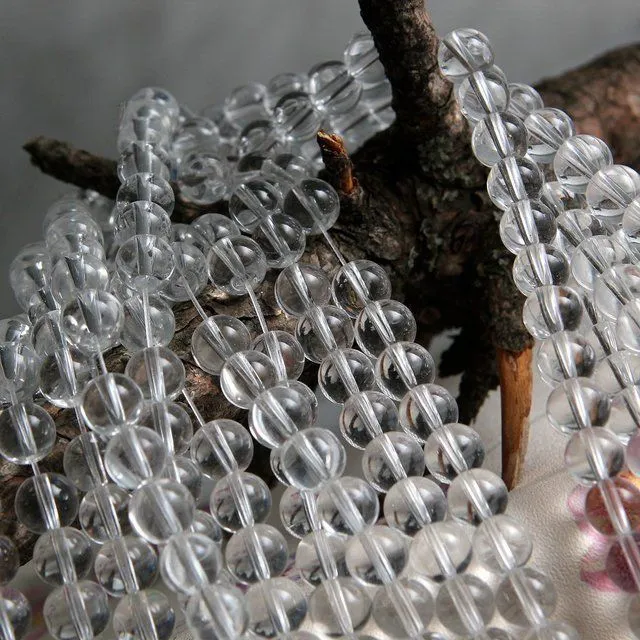 бусина, стекло 8, цвет прозрачный, 8 мм