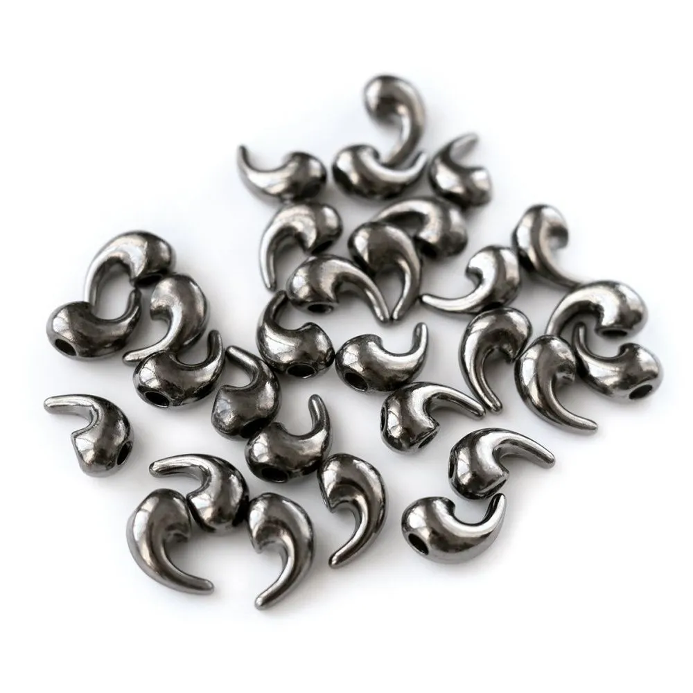 подвеска металлическая "коготь", цвет черный, 16x9x7 мм