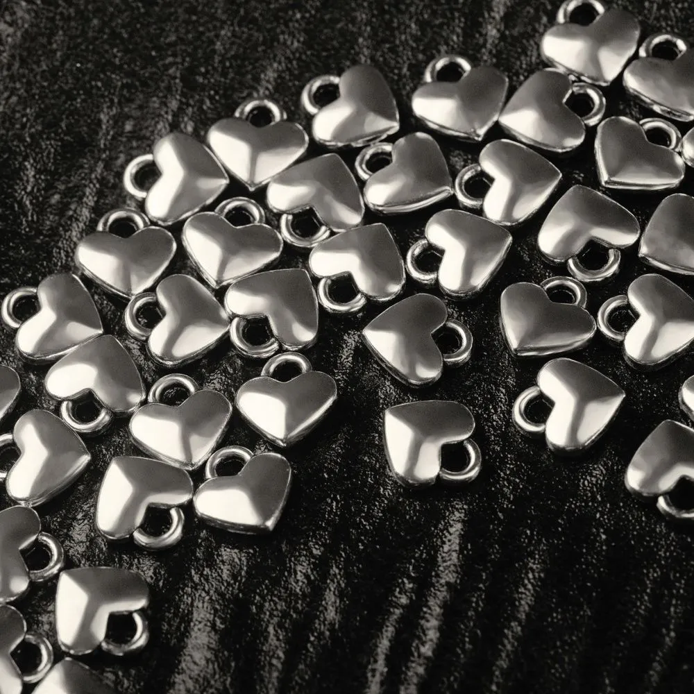 подвеска металл "харти", цвет античное серебро, 8x7x2.5 мм