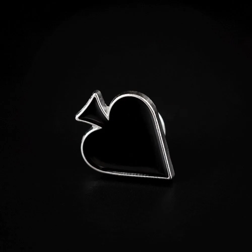 значок металл "пики", эмаль, цвет чёрный, 20.5x17x2 мм