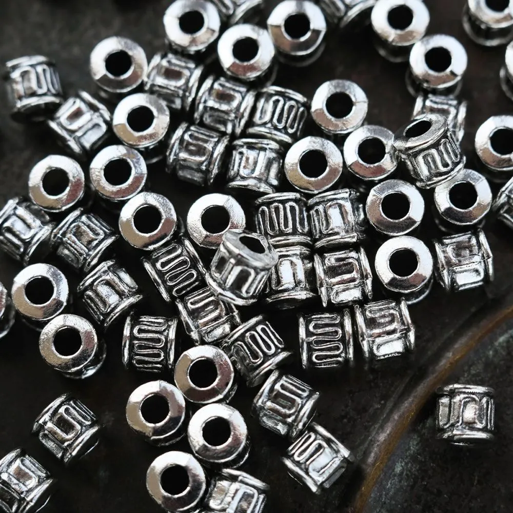 разделитель для бусин "тибет", цвет античное серебро, 5х5 мм