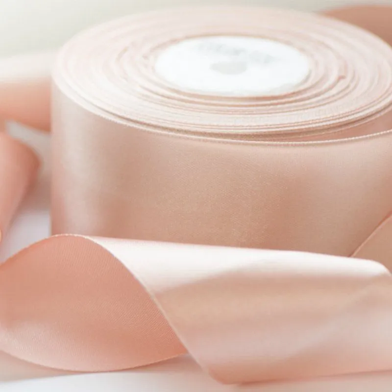 лента, атлас, цвет нежно-розовый, ширина 50 мм ленты