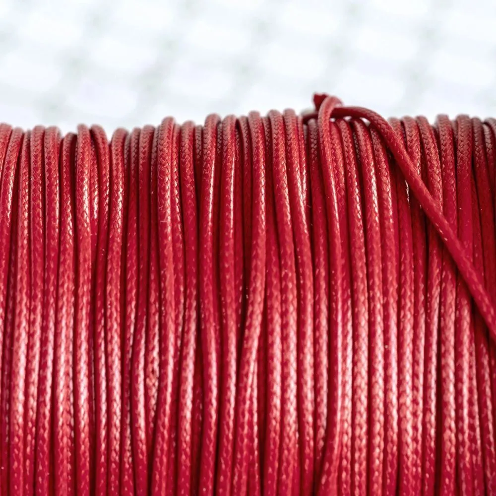 шнур вощеный, цвет красный, 1 мм