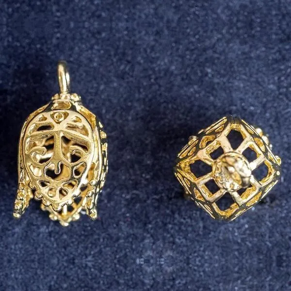 концевик для шнура "инди", цвет золото, 19x12x12 мм