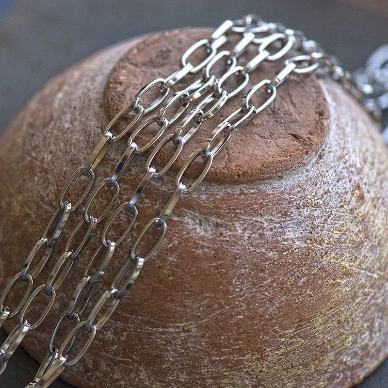 цепочка "трек", цвет платина, звено 10x5x1.5 мм