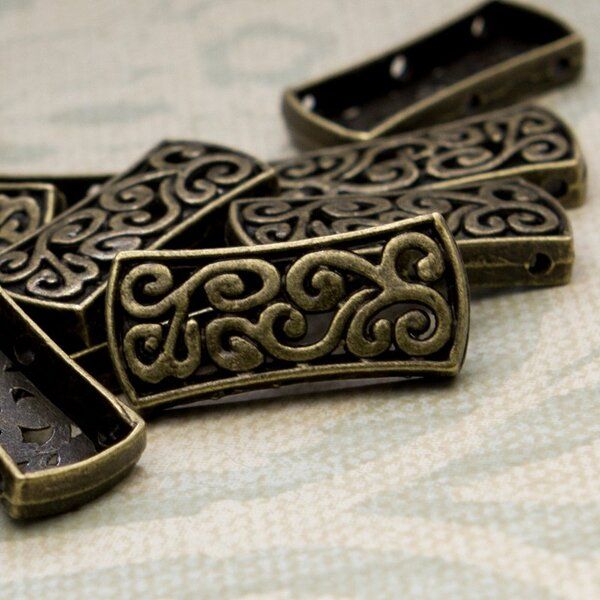 коннектор "витраж", цвет античная  бронза, 27х12х4 мм