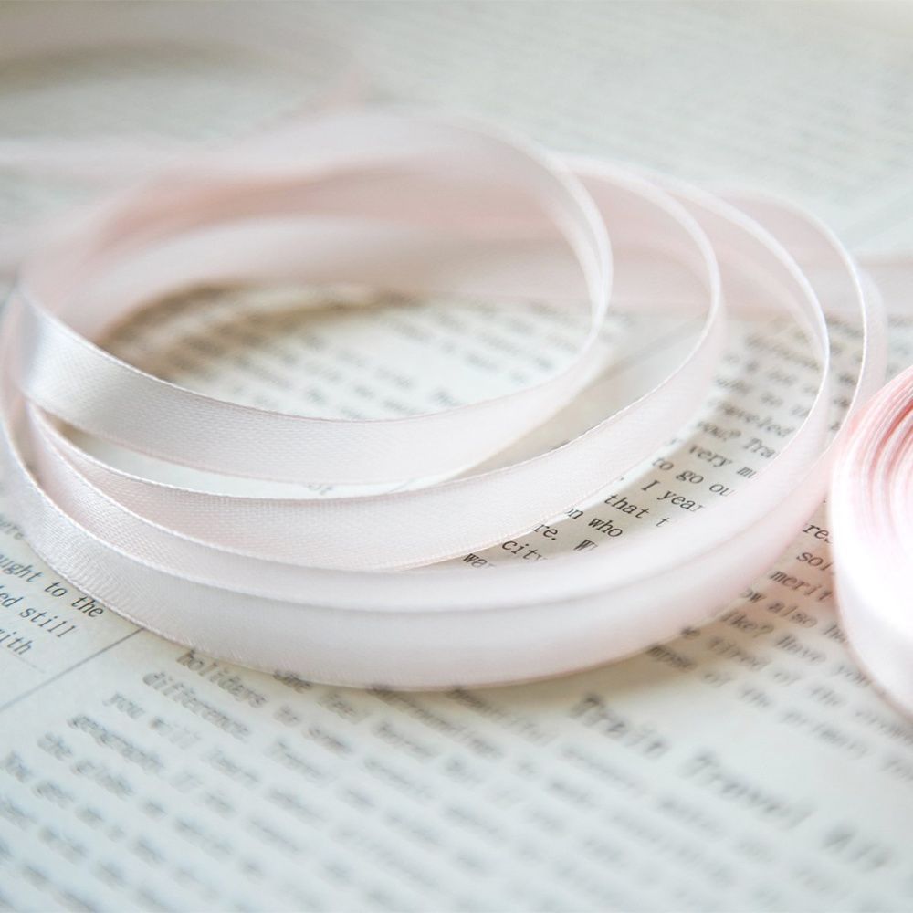 лента, атлас, цвет розовый светлый, ширина 10 мм ленты
