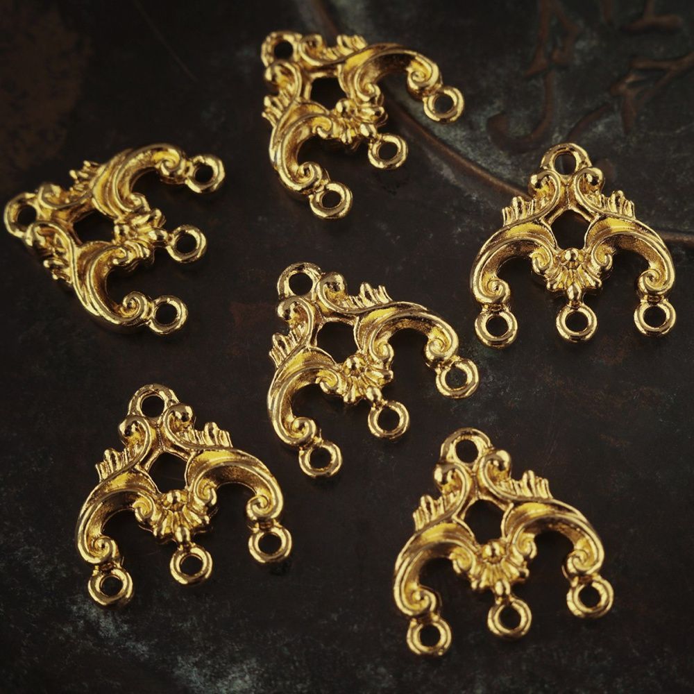 коннектор "амедеа", цвет золото, 20.5x20x3 мм