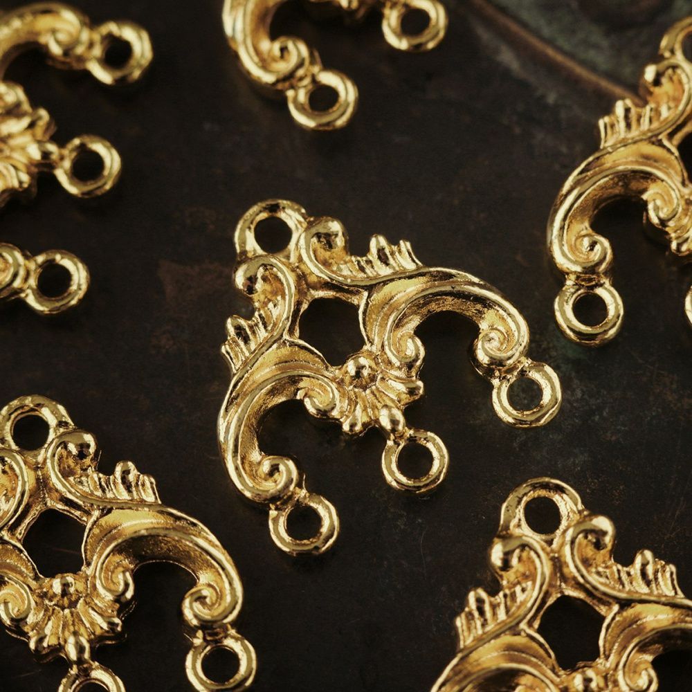 коннектор "амедеа", цвет золото, 20.5x20x3 мм