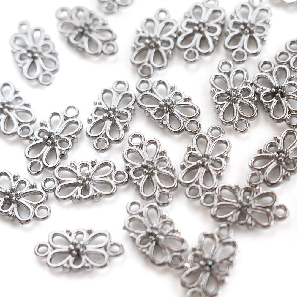 коннектор "симона", цвет платина, 16х8х3.5 мм