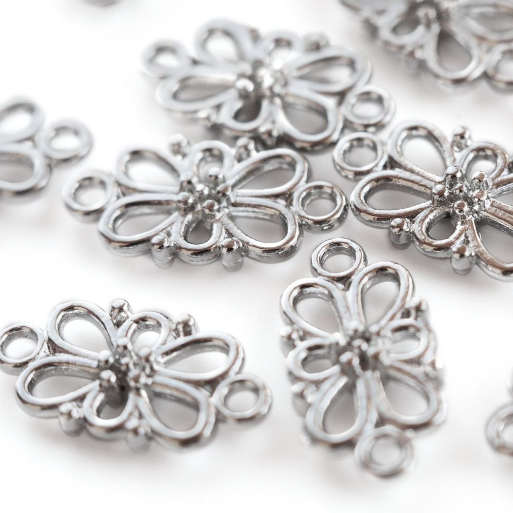 коннектор "симона", цвет платина, 16х8х3.5 мм