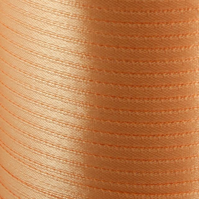 лента, атлас, цвет бледно-оранжевый, ширина 3 мм ленты