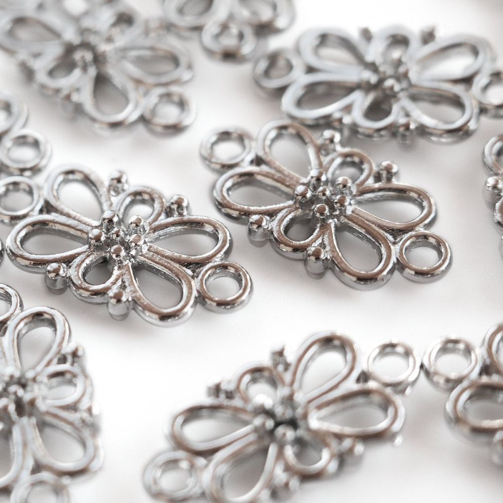 коннектор "симона", цвет платина, 16х8х3.5 мм