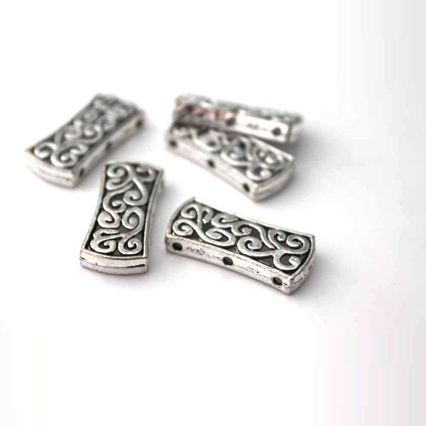 коннектор "витраж", цвет античное серебро, 27х12х4 мм