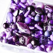 Набор Бусин в органайзере "Виолет", цвет фиолетовый, набор 100 г