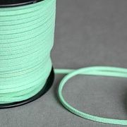 Шнур из искусственной замши, аквамариновый бледный, 3х1.4 мм