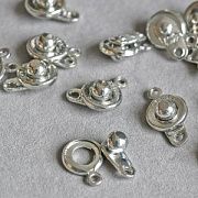 Замок для украшений "Кнопка", цвет платина, 12x9x5 мм