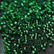Бисер "Радуга", рубка, цвет изумрудно-зеленый/серебрение, 1.5-2x1-2 мм (уп 7 г)