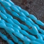 Бусина, имитация нефрита, граненая, стекло капля, цвет насыщенный голубой, 10-9x4 мм