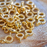 Бейл "Симпл", цвет золото, 6.5х2 мм (уп 20 +/-2 шт)