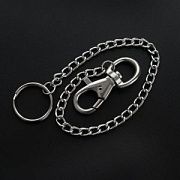 Карабин для брелоков, с кольцом и цепочкой, цвет платина, 35 см