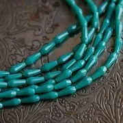 Бусина, имитация нефрита, граненая, стекло капля, цвет бирюзовый, 10-9x4 мм