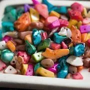Бусина из ракушки, "Саммер", окрашенная, 7-15 мм (уп.20 г)