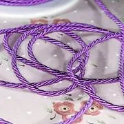 Шнур витой из полиэстера, цвет лавандовый, 2.5 мм