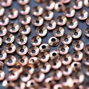 Шапочка для бусин "Раунд", цвет розовое золото, 3х0.8 мм (уп 150 +/-15 шт)