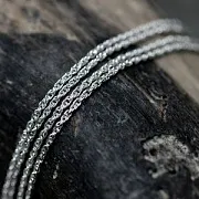 Цепочка "Канат", цвет серебро, звено 1.5x0.5x0.2 мм