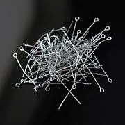 Пины с петлей, цвет платина, 35х0.7 мм (уп ок. 240 шт)