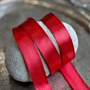 Лента, атлас, цвет бордовый, ширина 15 мм