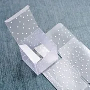Коробка сборная "Горошки", пластик, прозрачный, 6х6x6 см