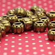 ЕС бусина металл "Рондель", цвет античная бронза, 9.5х6.5 мм