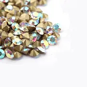 Стразы горный хрусталь, цвет бензиновый, 4.8 мм (уп 10 шт)