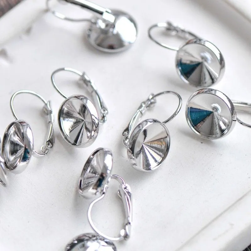 швензы "риволи", покрыты платиной, 22x14 мм