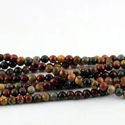 Бусина яшма Пикассо 4, цветовой микс, 4.5 мм (стренд 24 шт.)