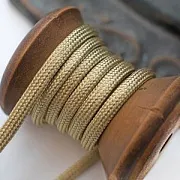 Шнур, полиэстер, паракорд, цвет соломенный, 4-5 мм  