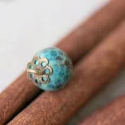 Шапочка для бусин "Ромашка", цвет античная бронза, 6 мм (уп 20 шт)