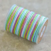 Шнур, полиэстер, цвет акварельный мультиколор, 1.5 мм, боб 4,5 м