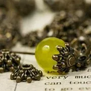 Шапочка для бусин "Звезда", цвет античная бронза, 9.5х3.5х2 мм