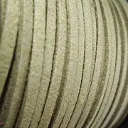 Шнур из искусственной замши, желто-зеленый, 3х1.5 мм