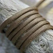 Шнур, полиэстер, паракорд, цвет бледно-коричневый, 4-5 мм  