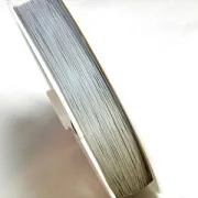 Тросик ювелирный в оплетке, цвет белый. d 0.38 мм, 50 м