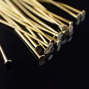 Пины-гвоздики, цвет золото, 35х0.7 мм (уп ок. 210 шт)