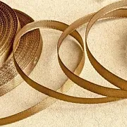 Лента, атлас, цвет светло-коричневый, ширина 6 мм