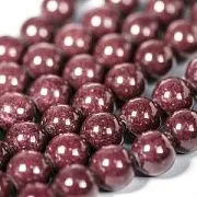 Бусина имитация нефрита 10, цвет шоколадный, колорир., 10 мм (стренд 10 шт.)