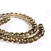Бусина, акрил 6, цвет светло-коричневый, 6 мм (уп 30 +/-3 шт)
